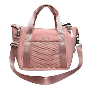 Baggallini Pink All Day Mini Duffel Shoulder/Hand Bag Tote Purse Zip Closure NEW